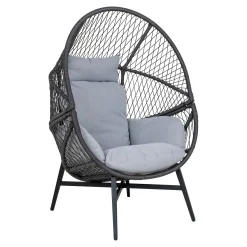 Rosario Loungesessel - mit Kissen - schwarz