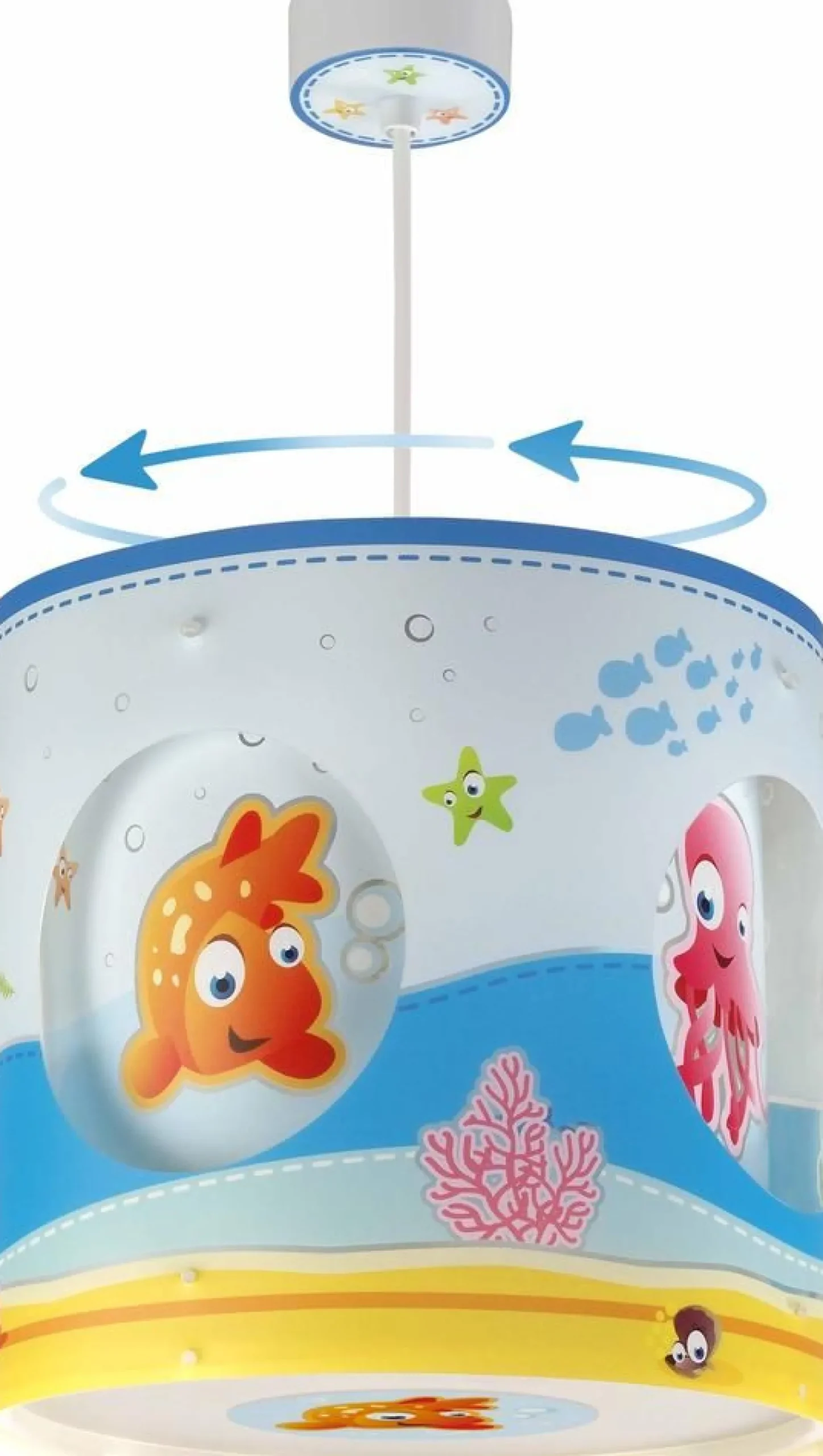 Rotierende Hängelampe Aquarium