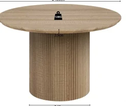 Runder Esstisch Lagos - Ø120x76cm - Eiche Dekor