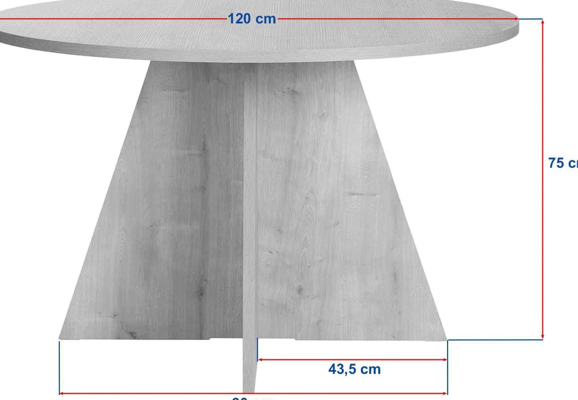 Runder Esstisch Virella - Ø120x75cm - Atlantic Pine