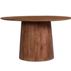Runder hellbrauner Tisch Miguel | Magnolienholz massiv | 76H x 130B x 130D cm