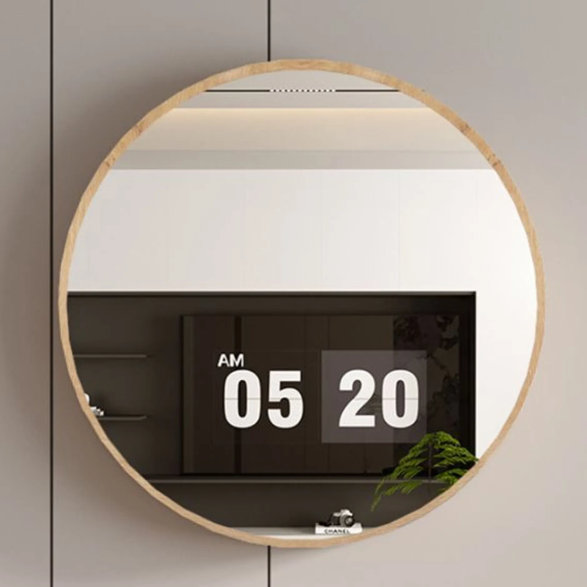 Runder Spiegel Ria | Ø80 x 10 cm | Old Oak Design