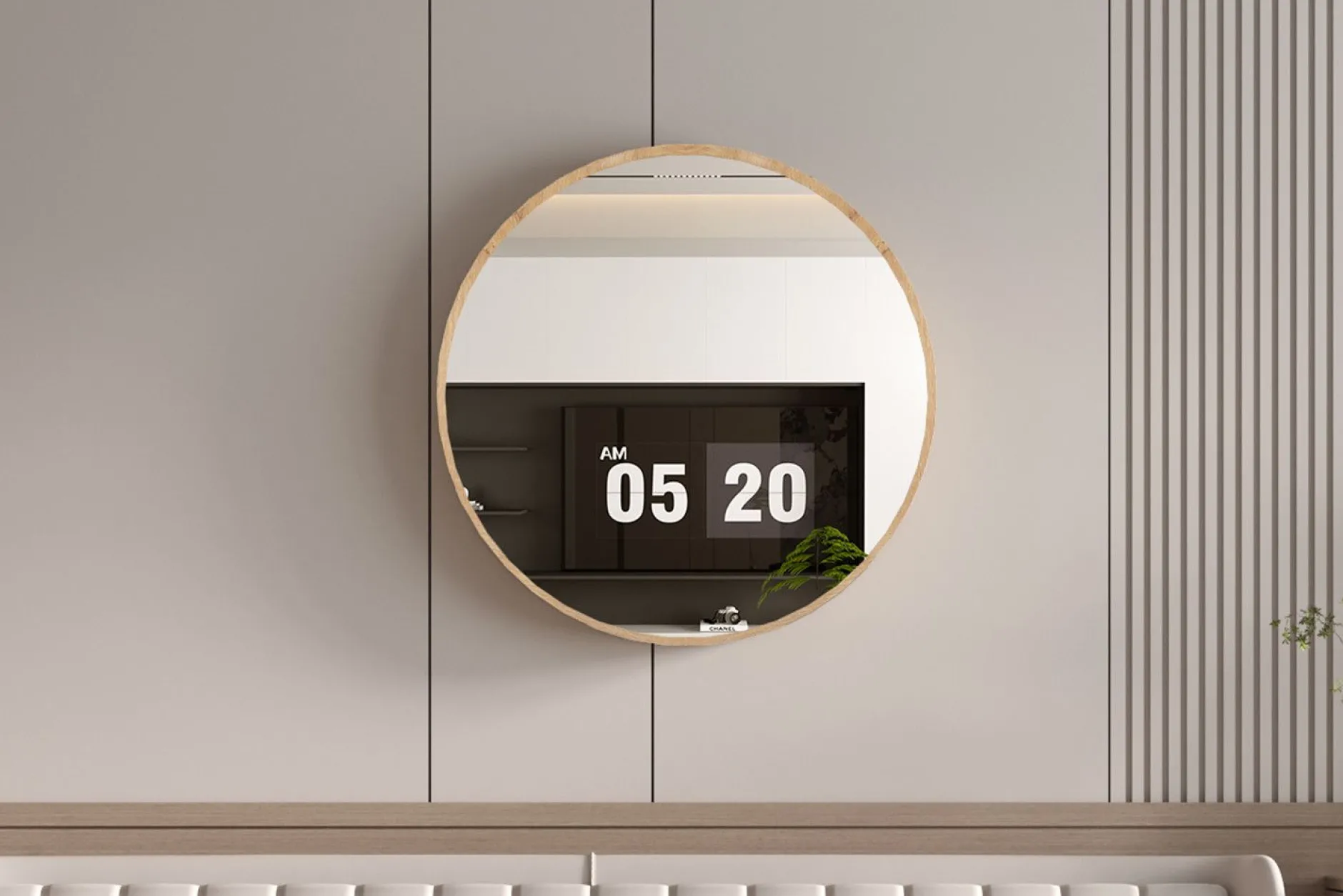 Runder Spiegel Ria | Ø80 x 10 cm | Old Oak Design