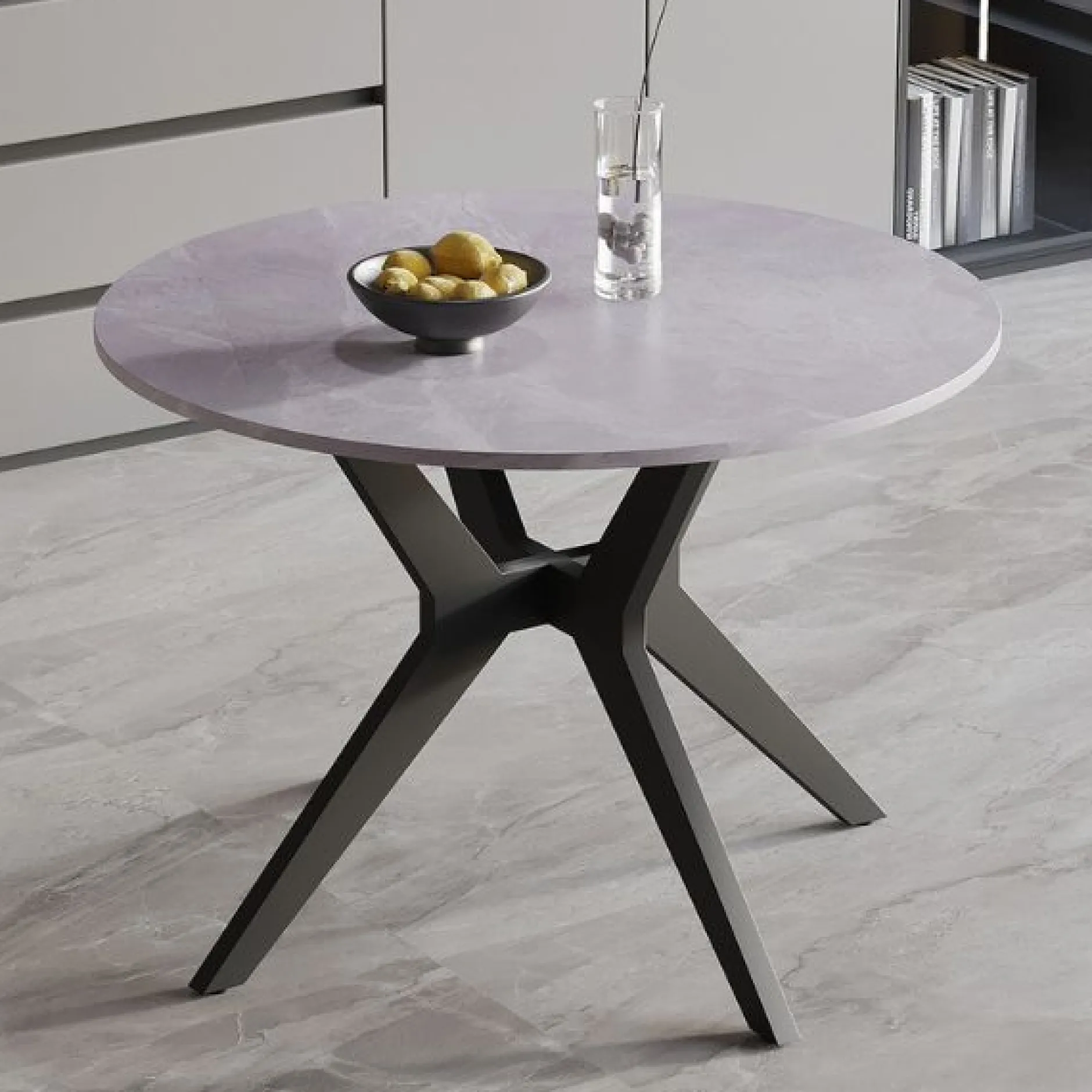 Runder Tisch Apollo | Ø110 x 76 cm | Grau