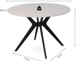 Runder Tisch Apollo | Ø110 x 76 cm | Weiß