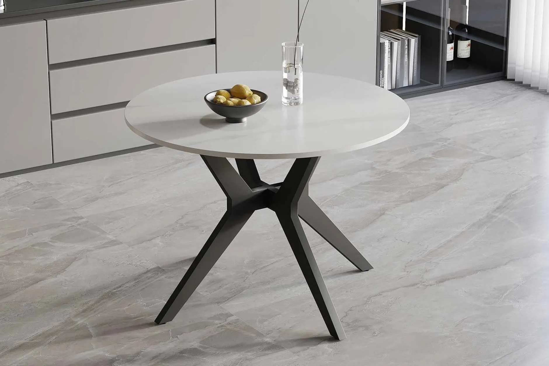 Runder Tisch Apollo | Ø110 x 76 cm | Weiß