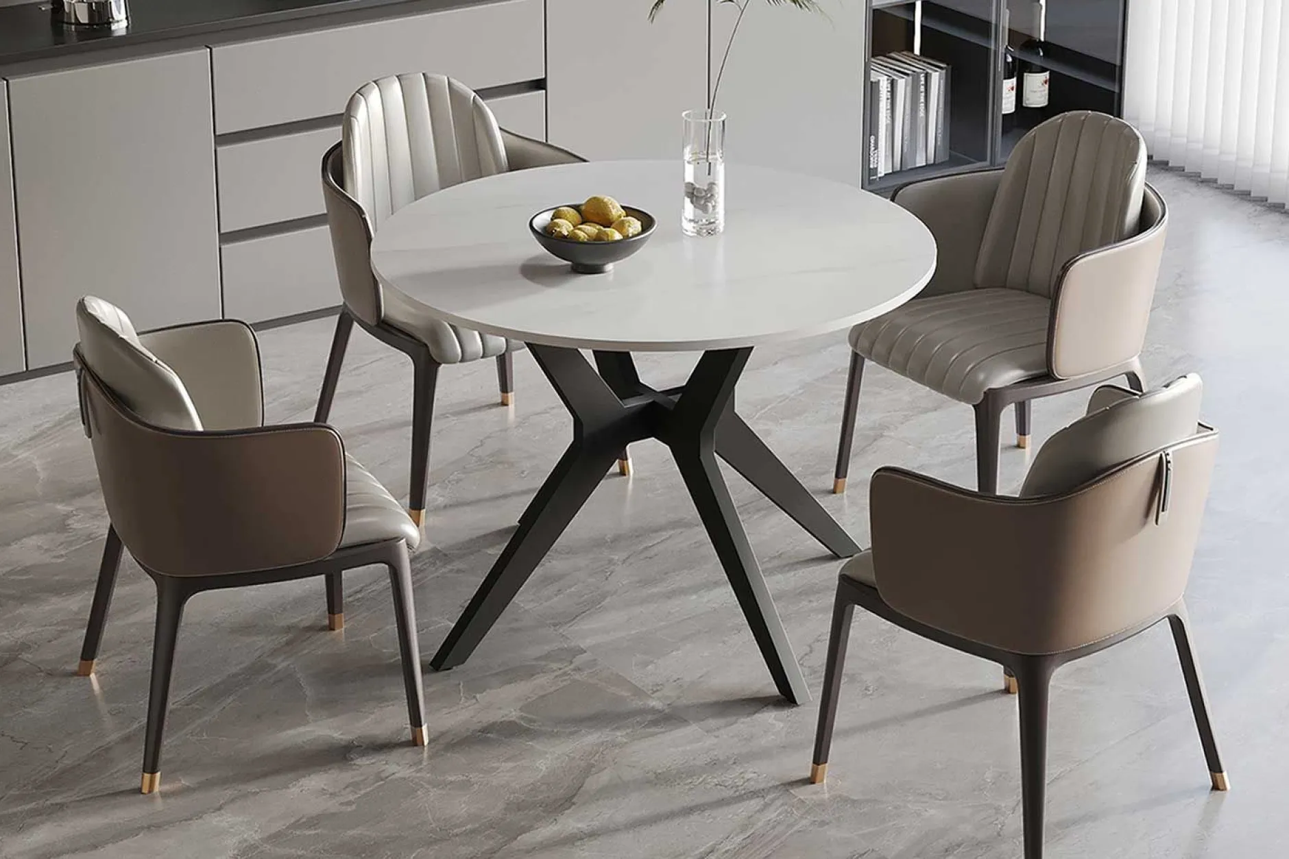 Runder Tisch Apollo | Ø110 x 76 cm | Weiß