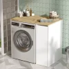 SA1 Badezimmerschrank | 100 % MELAMIN | Walnuss, Weiß