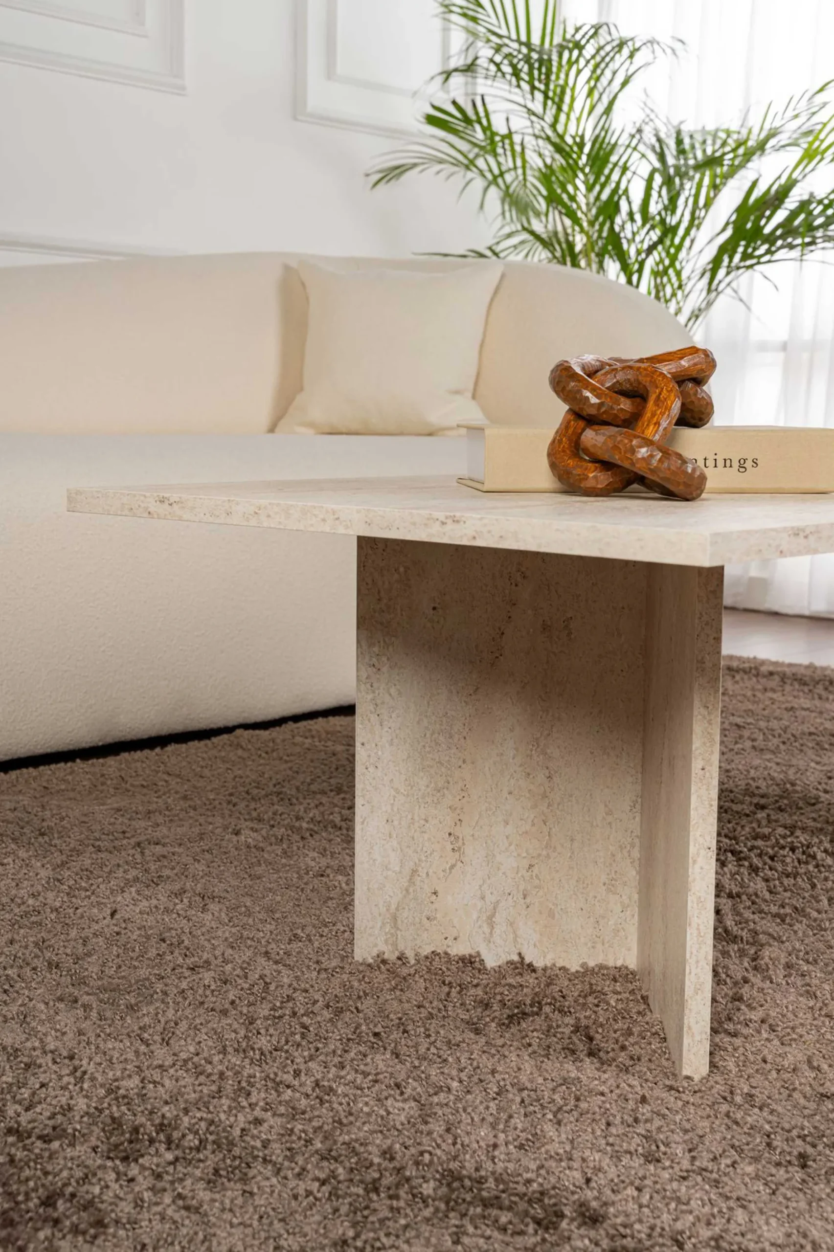 Sabin Couchtisch | 100 % MELAMIN | Travertin