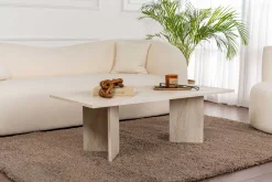Sabin Couchtisch | 100 % MELAMIN | Travertin