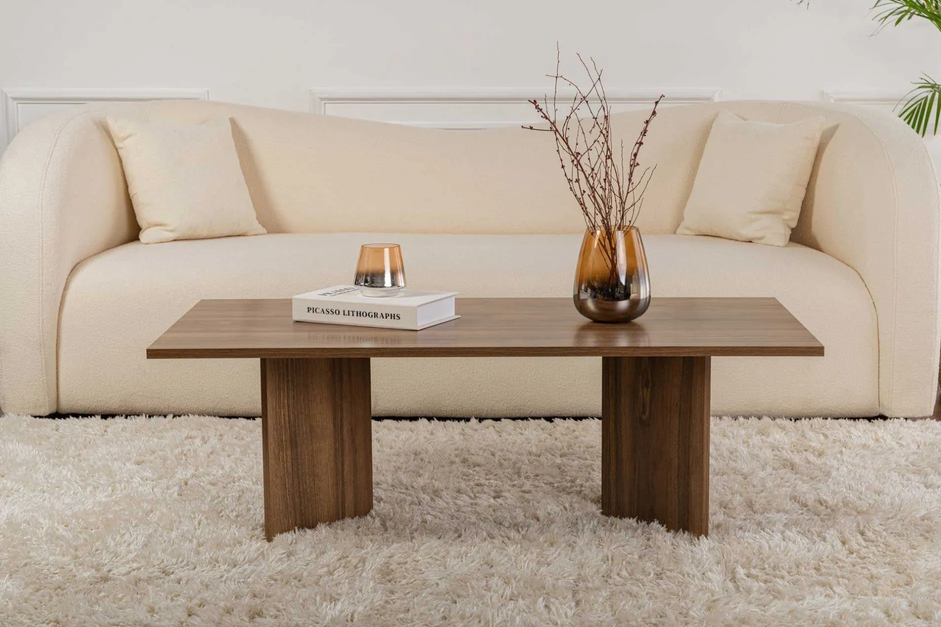 Sabin Couchtisch | 100 % MELAMIN | Walnuss
