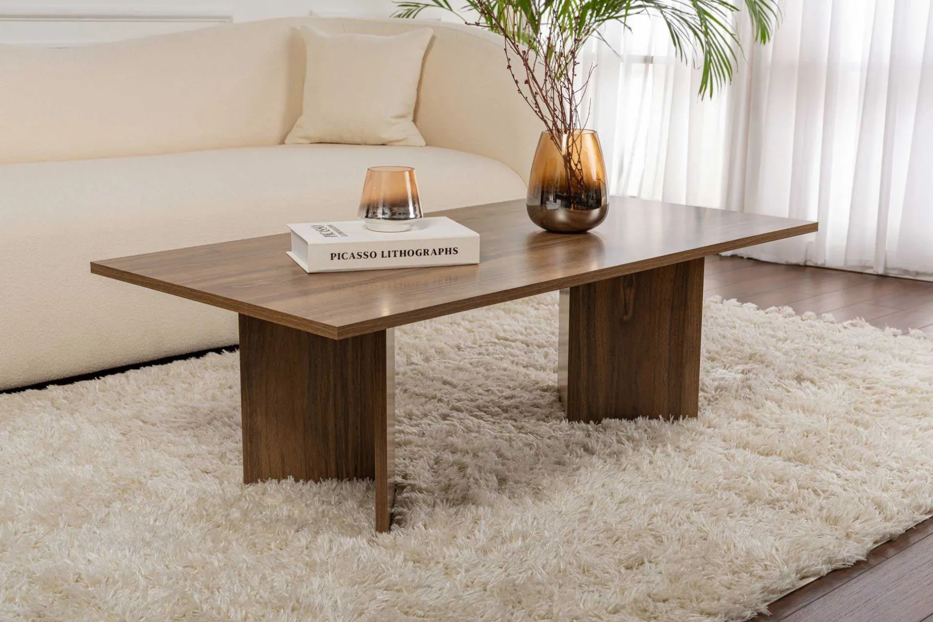 Sabin Couchtisch | 100 % MELAMIN | Walnuss