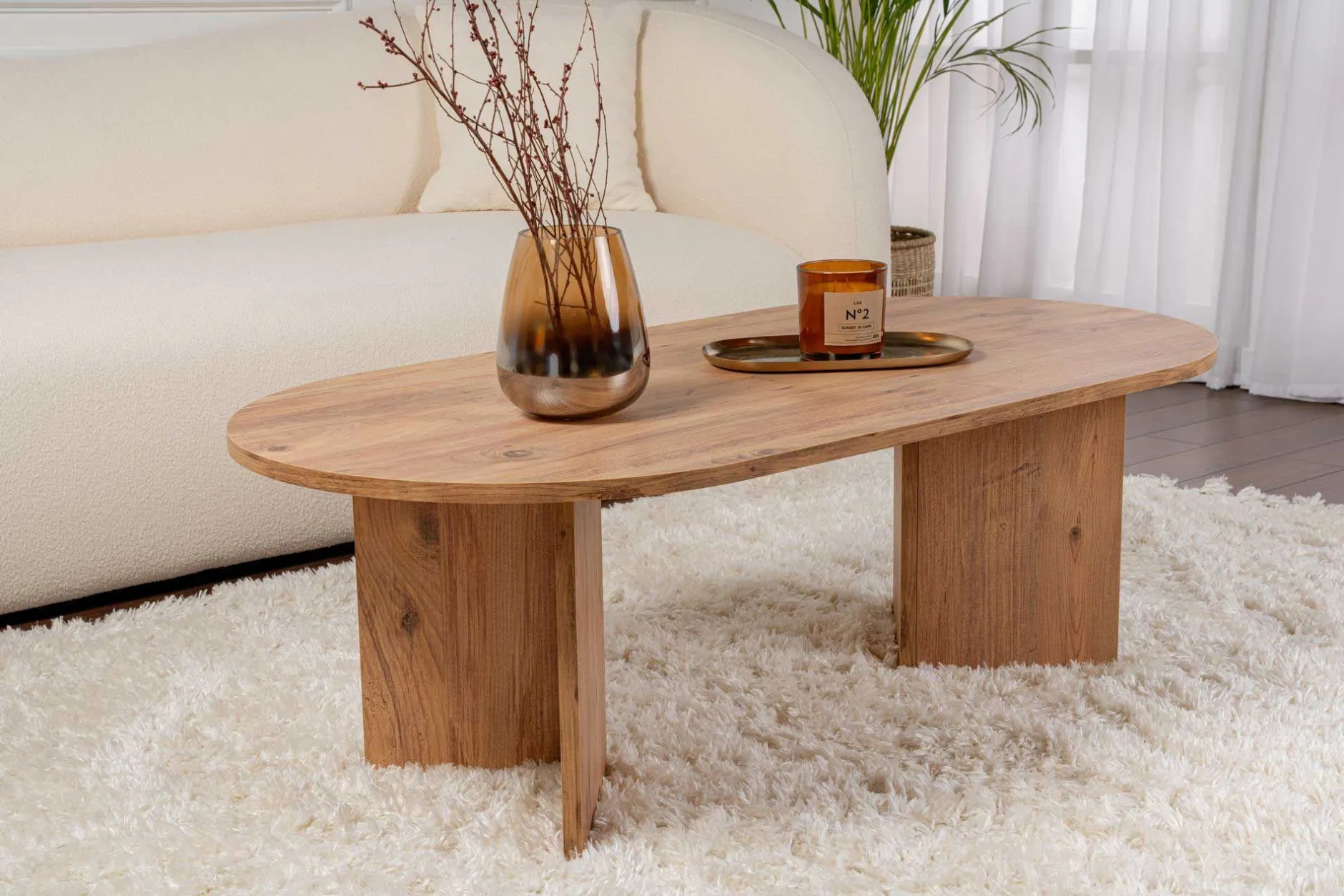 Sable Couchtisch | 100 % MELAMIN | Atlantische Kiefer