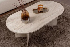 Sable Couchtisch | 100 % MELAMIN | Travertin