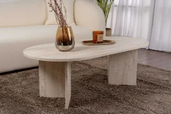 Sable Couchtisch | 100 % MELAMIN | Travertin