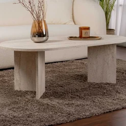 Sable Couchtisch | 100 % MELAMIN | Travertin