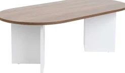 Sable Couchtisch | 100 % MELAMIN | Walnuss, Weiß