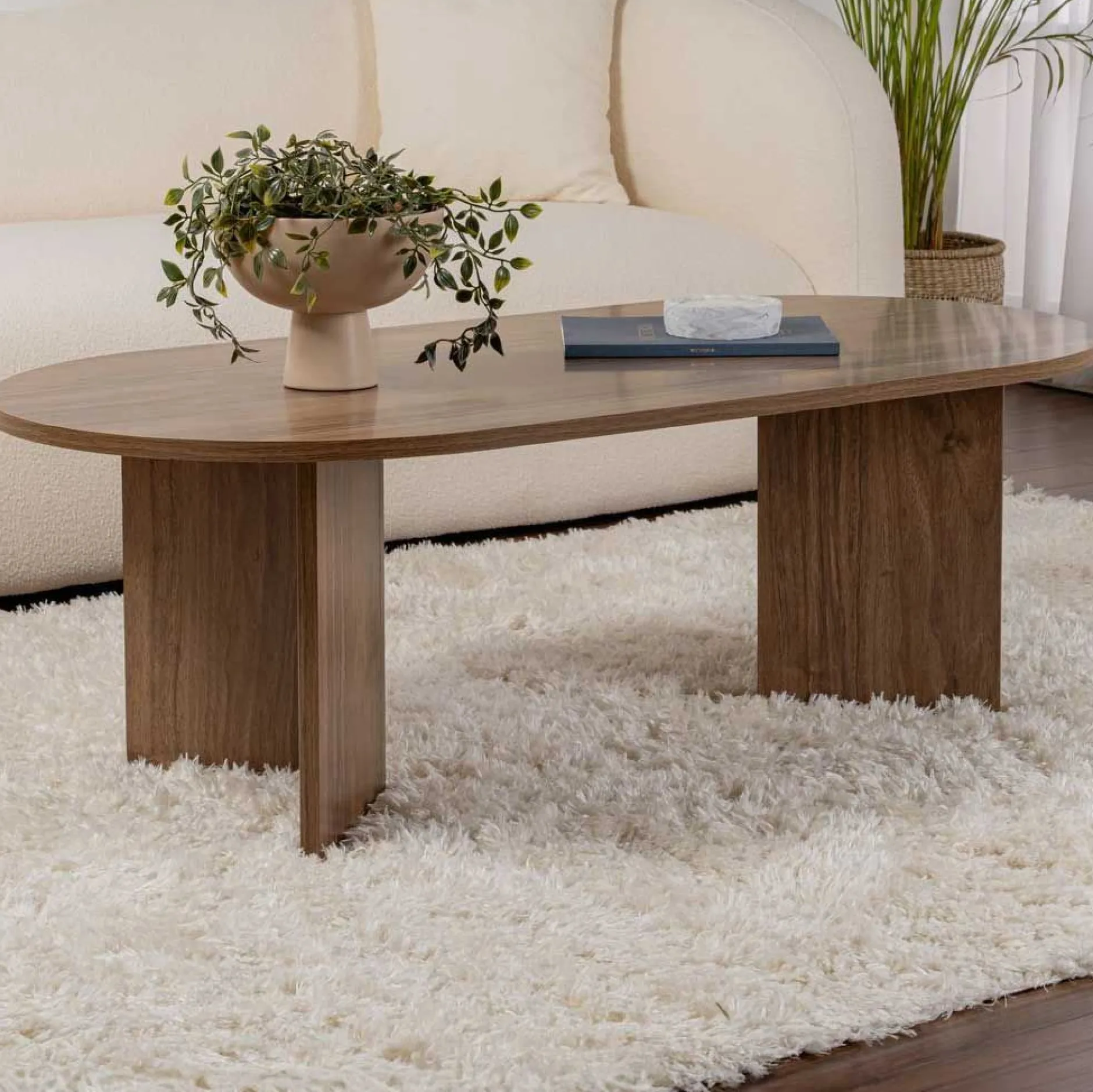Sable Couchtisch | 100 % MELAMIN | Walnuss
