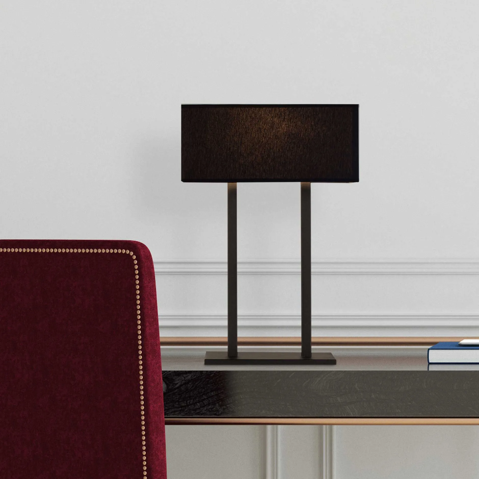 Salihini Tischlampe | METALLGEHÄUSE | Schwarz