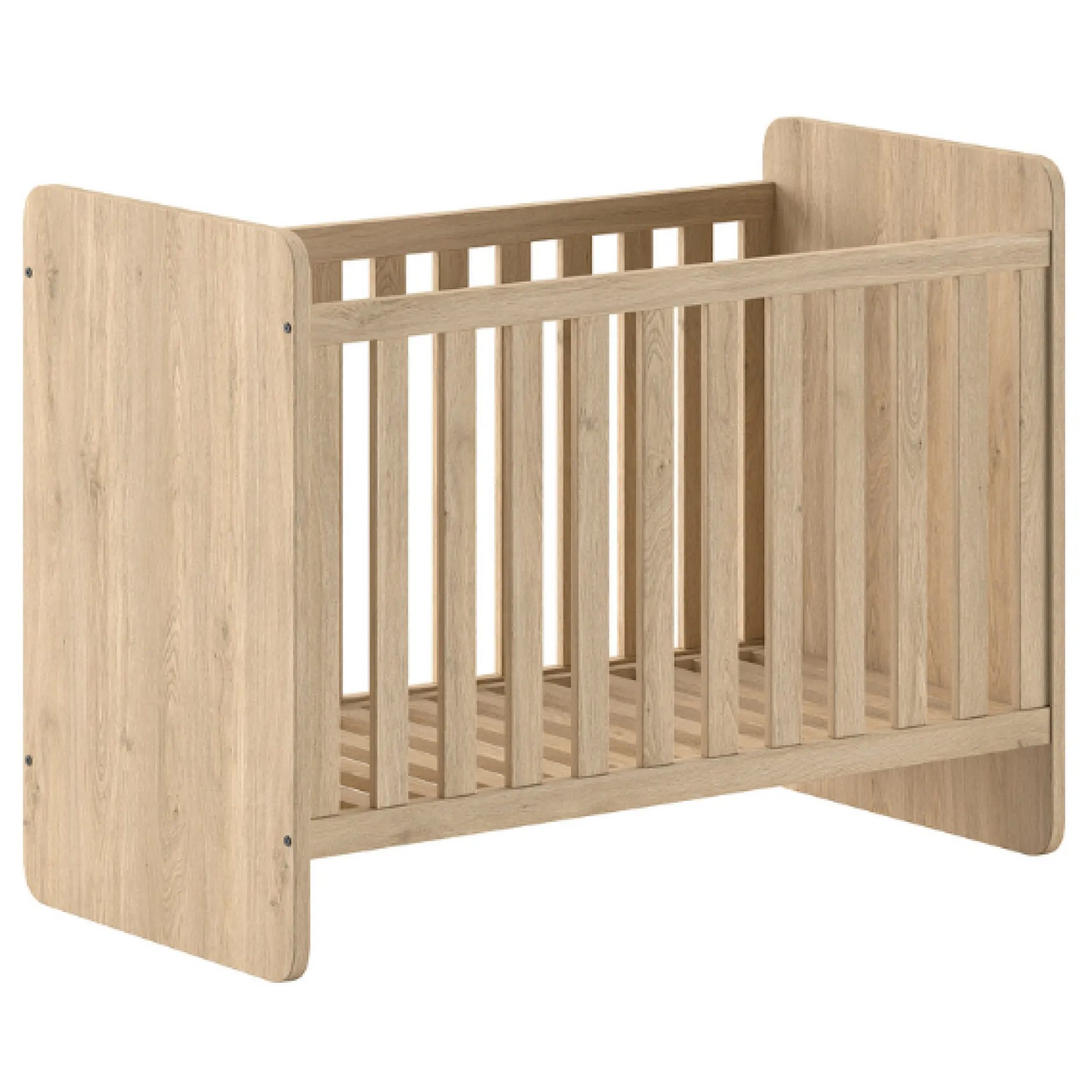 SammieBabyzimmer : Ausziehbett, Kommode mit Wickeltisch, Kleiderschrank - Eichendekor