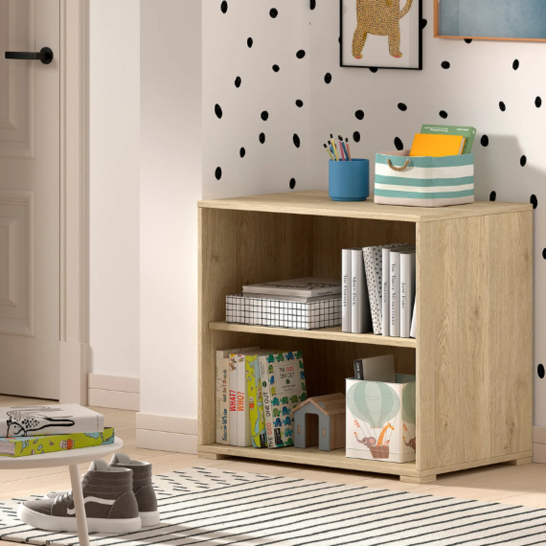 Sammie Bücherregal 68x43x62cm - mit 1 Fachboden - Eiche Dekor