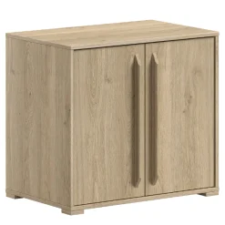 Sammie Halbhochbett 90x200cm - mit Schreibtisch und Kommode - Eiche Dekor