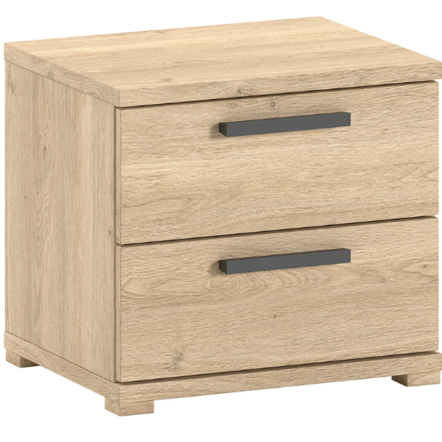 SammieJugendzimmer : Bett 90x200cm, Nachttisch, Kleiderschrank - Eiche Dekor