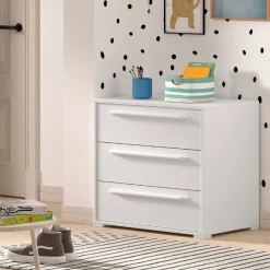 Sammie Kommode 68x43x61cm - 3 Schubladen - weiß