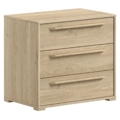 Sammie Kommode 68x43x61cm - 3 Schubladen - Eiche Decor