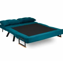 Sando 2-Sitzer-Schlafsofa | Metallrahmen | Petrolgrün