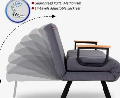 Sando 2-Sitzer-Schlafsofa | Metallrahmen | Petrolgrün