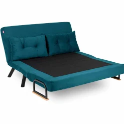 Sando 2-Sitzer-Schlafsofa | Metallrahmen | Petrolgrün