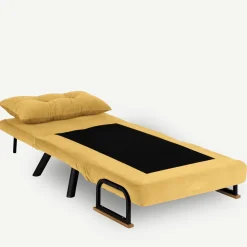 Sando 1-Sitzer-Schlafsofa | Metallrahmen | Senfgelb