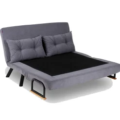 Sando 2-Sitzer-Schlafsofa | Metallrahmen | Grau