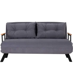 Sando 2-Sitzer-Schlafsofa | Metallrahmen | Grau