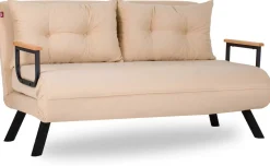 Sando 2-Sitzer-Schlafsofa | Metallrahmen | Creme