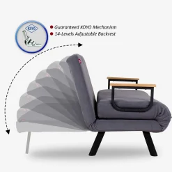 Sando 2-Sitzer-Schlafsofa | Metallrahmen | Creme
