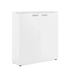 Satinweißer Schuhschrank