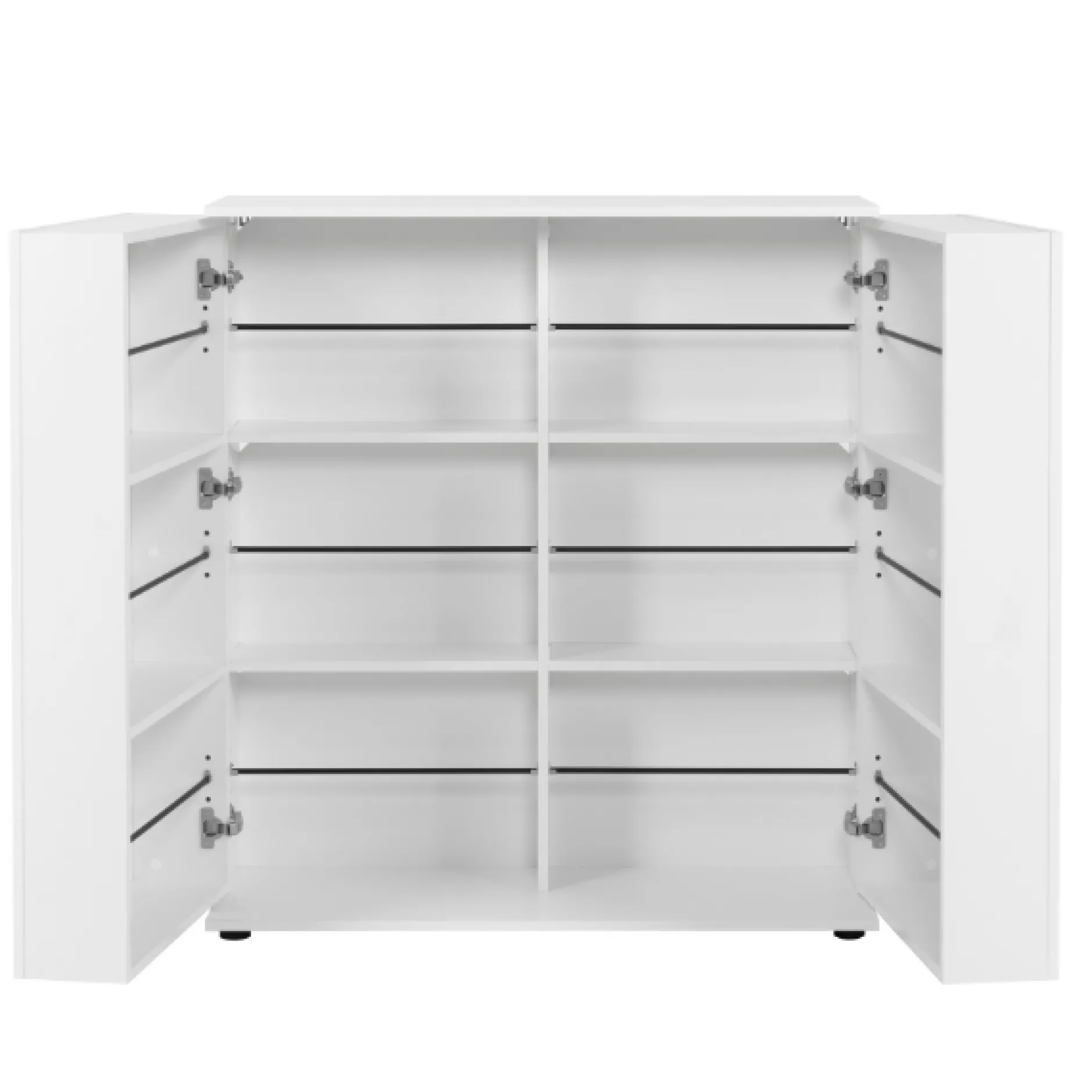 Satinweißer Schuhschrank