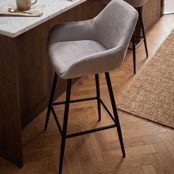 Satz von 2 Barhockern Amman 65cm - grau