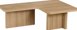 Satz von 2 Couchtischen Arallo - 120x120x38cm - Eiche Dekor