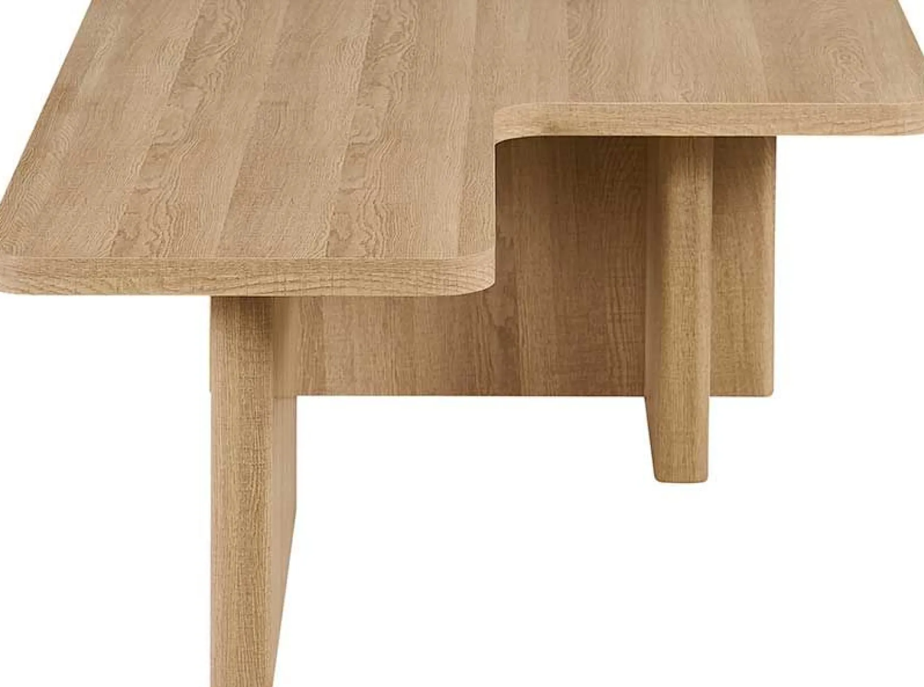 Satz von 2 Couchtischen Arallo - 120x120x38cm - Eiche Dekor