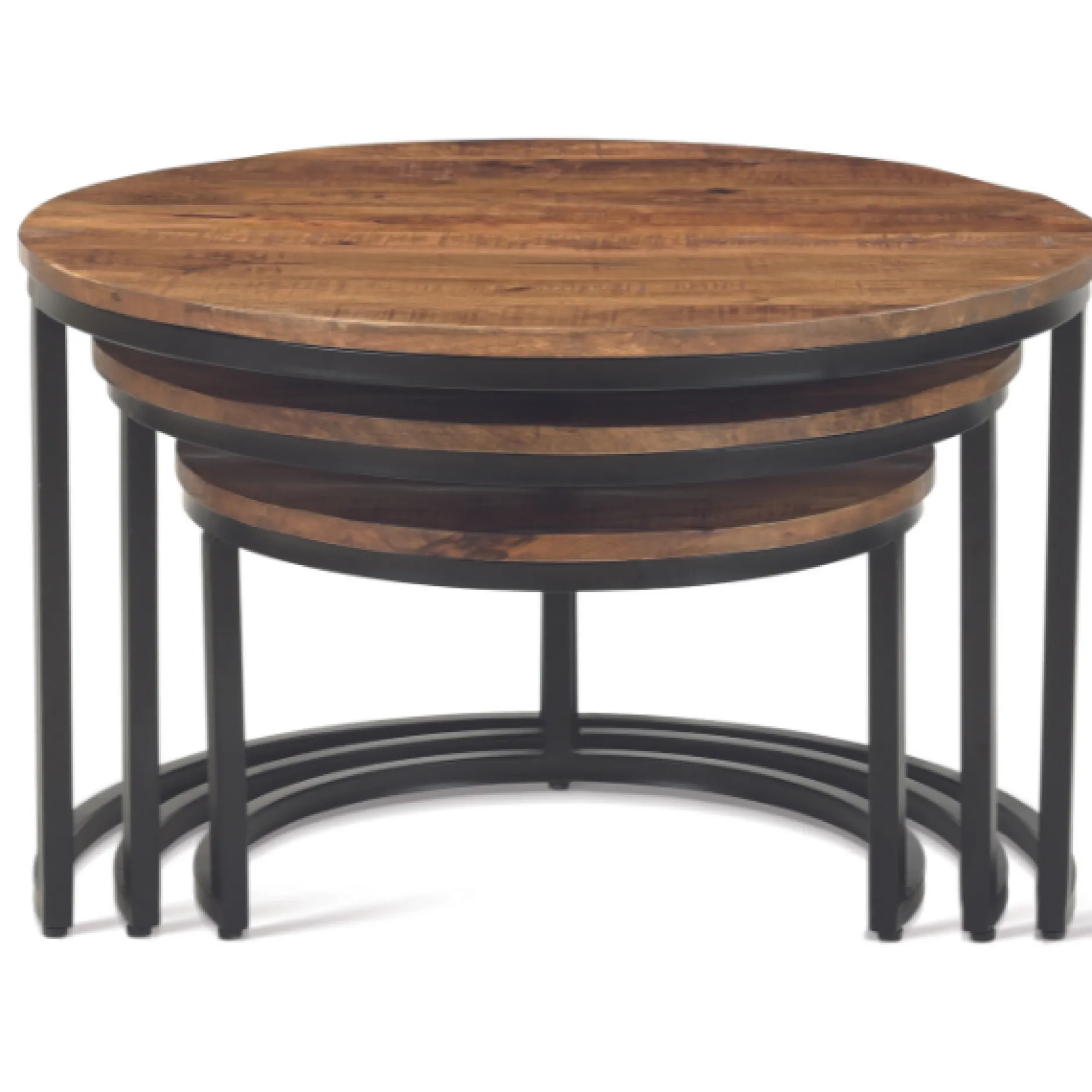 Satz von 3 Couchtischen Gaja-Magnolienholz
