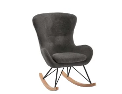 Schaukelstuhl Rocky - 96x75x101 cm - Bouclé/anthrazit