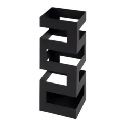 Schirmständer Phoebe - 16x16x48 cm - Schwarz/Metall