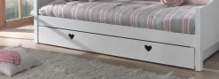 Schlafsofa Amori 90x200cm (inkl. Lattenrost) mit Bettkasten 90x200 cm - weiß