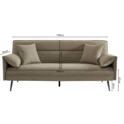 Schlaf- und Sitzsofa Sivas | 199 x 89 x 95 cm | Beige