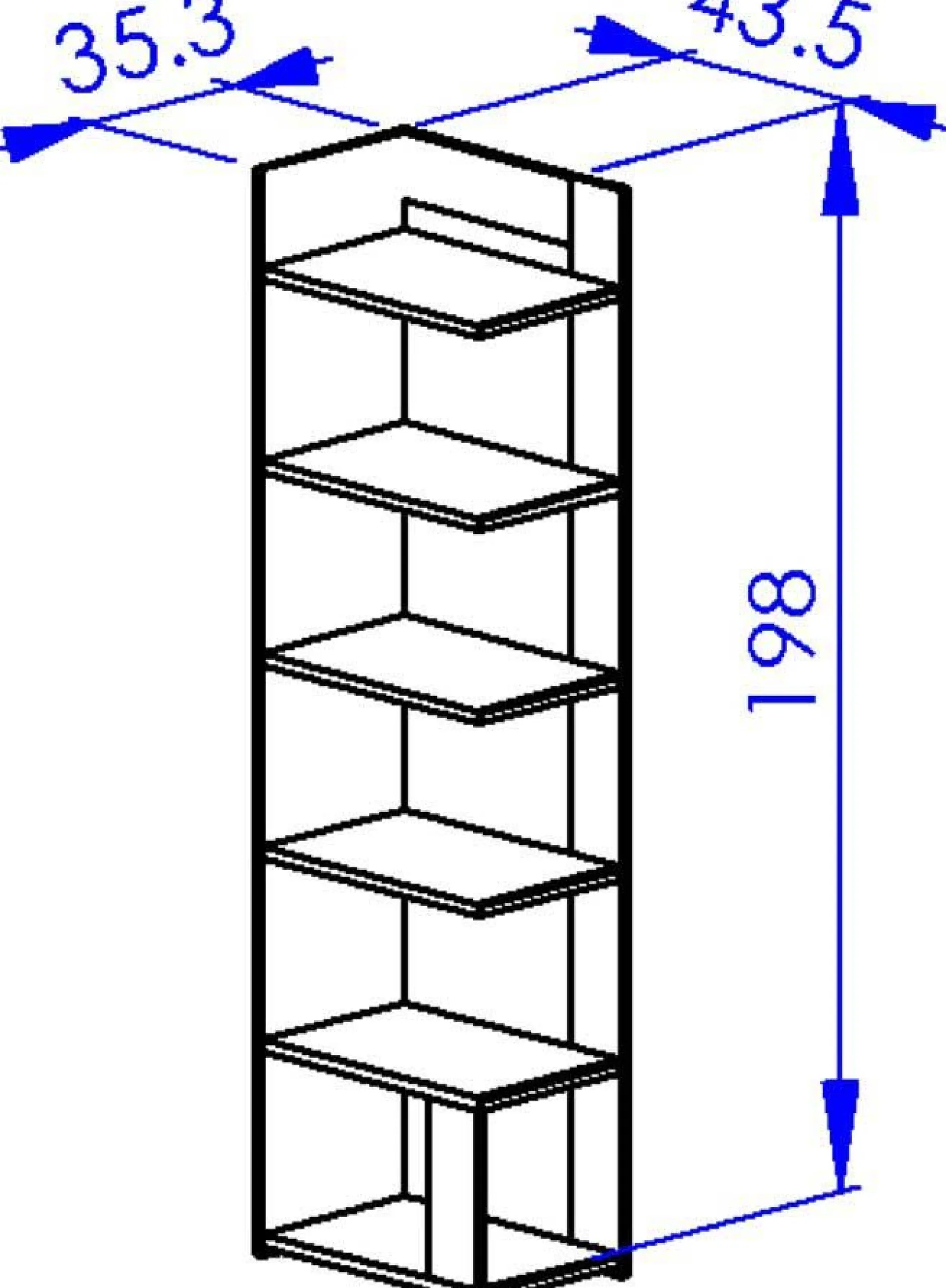 Schlafzimmer Nael: Doppelbett 140x200, Schreibtisch, Bücherregal, Kleiderschrank - Eiche Dekor/schwarz