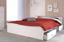 Schlafzimmerset Alma | Doppelbett, zwei Nachttische, Kleiderschrank
