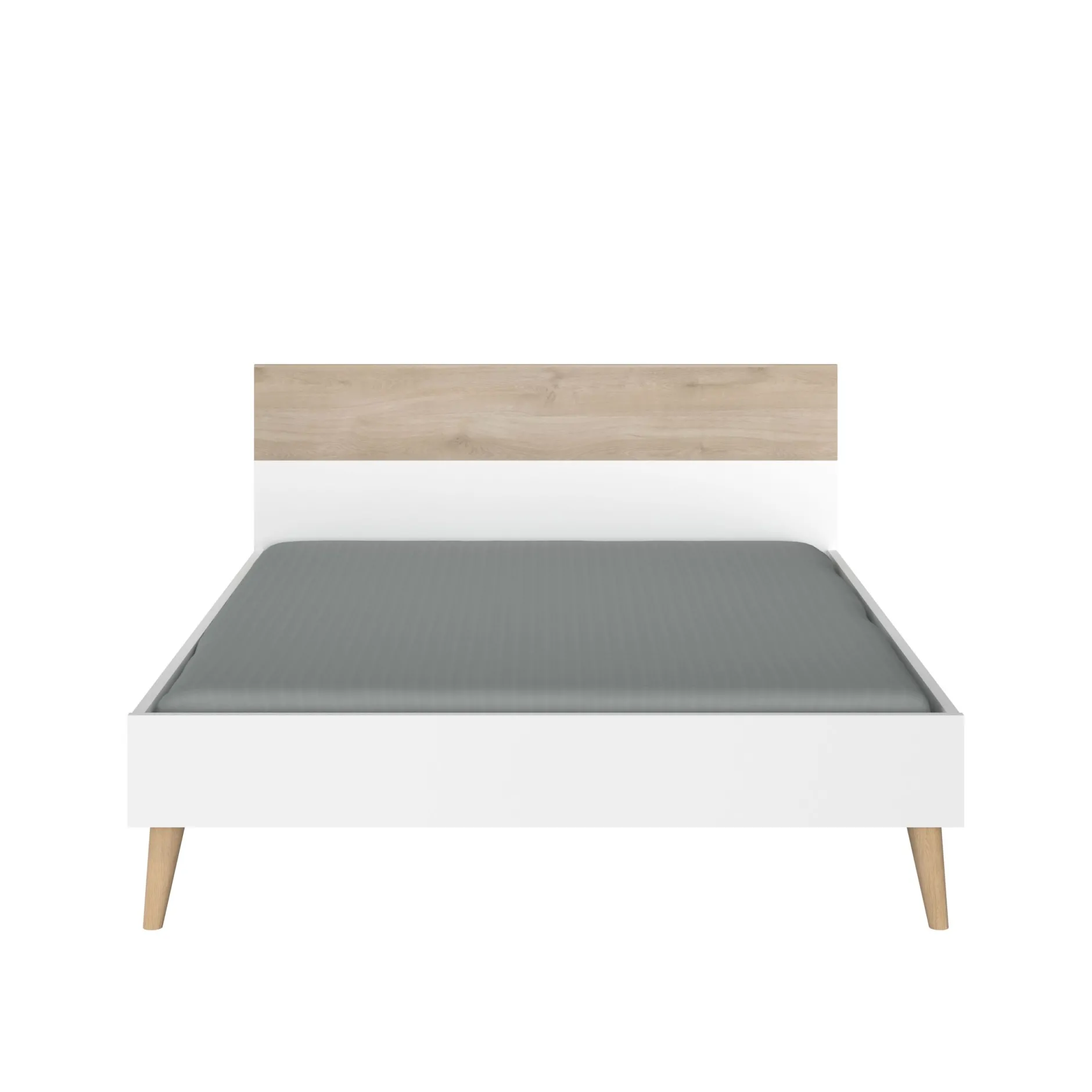 Schlafzimmerset Hardy | Doppelbett, Nachttisch | Eiche Weiß Design
